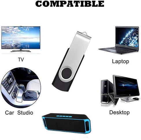 10 Pack USB Flash Drive Free Customized Personalized Logo, Custom Name USB 2.0 Metal Portable Disc, USB Thumb Drive Memory Stick Customized Logo for Company Advertising Individuals (4, GB) in Kuwait