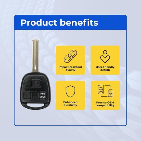 Replacement Keyless Remote Head Key Fob for Lexus RX350 2007 FCC HYQ12BBT Part Number 89070-48821 89070-48820 Pack of 2 in Kuwait