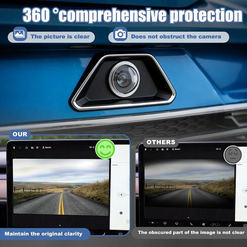 Car Backup Camera Lens Protector, 4PCS Clear High-Transparency Anti-Rain Protective Sticker, Anti-Scratch Waterproof Adhesive Lens Cover for Car Reversing Camera in Kuwait