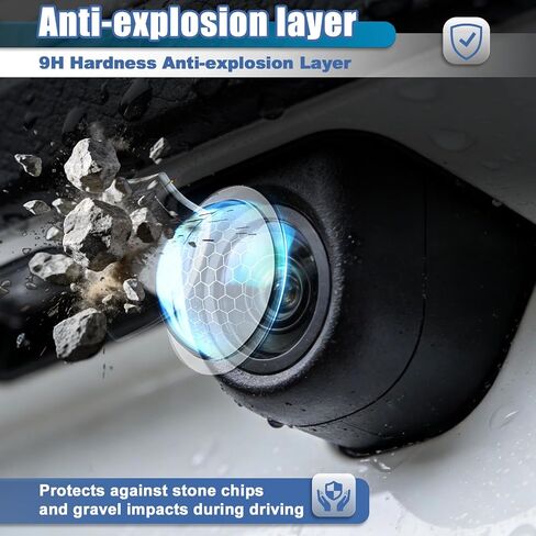 Car Backup Camera Lens Protector, 4PCS Clear High-Transparency Anti-Rain Protective Sticker, Anti-Scratch Waterproof Adhesive Lens Cover for Car Reversing Camera in Kuwait