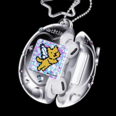 Virtual Pet AirPods Case, Pink Kawaii Tama gotchi Style Protective Cover with Star Keychain, Replaceable Pet Cards, Glitter Stickers for AirPods 4/Pro 2/1 (Pink, Airpods Pro 3) in Kuwait