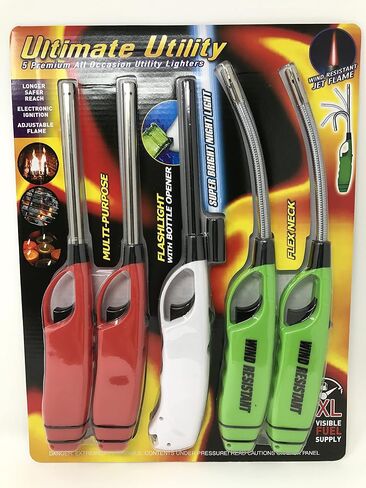 Ultimate Utility Premium All Occasion Lighters for Candles BBQ Kitchen Fireplace Grill (Pack of 5) in Kuwait