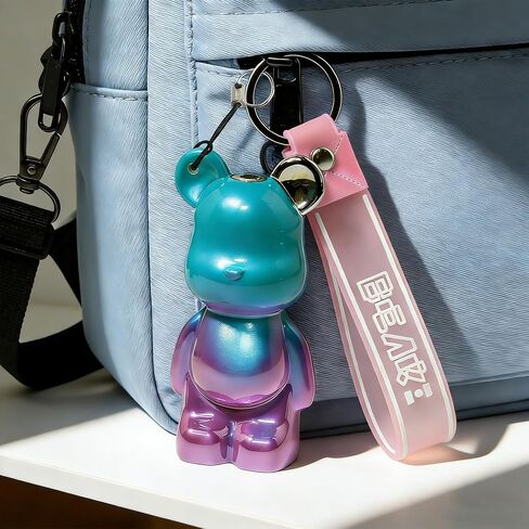 Bear Shaped Torch Lighter Keychain, Novelty Cool Refillable Butane Lighters with Pink Flame,Jet Flame for Candles Grill BBQ Fireworks Camping (NO PREFILLED) in Kuwait