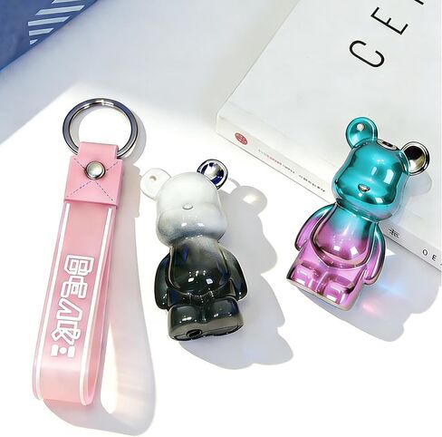 Bear Shaped Torch Lighter Keychain, Novelty Cool Refillable Butane Lighters with Pink Flame,Jet Flame for Candles Grill BBQ Fireworks Camping (NO PREFILLED) in Kuwait