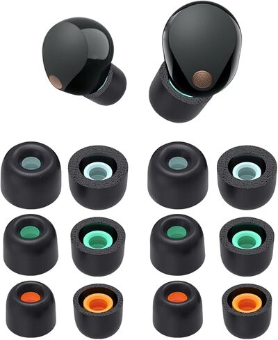 Aiivioll Memory Foam Eartips for WF-1000XM6/5/4, 6 Pairs, Black in Kuwait