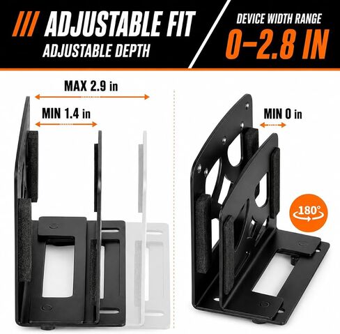 Adjustable Small Device Wall Mount or VESA Mount Holder, Metal Box Bracket in Kuwait
