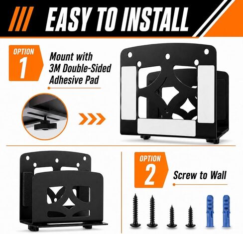 Adjustable Small Device Wall Mount or VESA Mount Holder, Metal Box Bracket in Kuwait