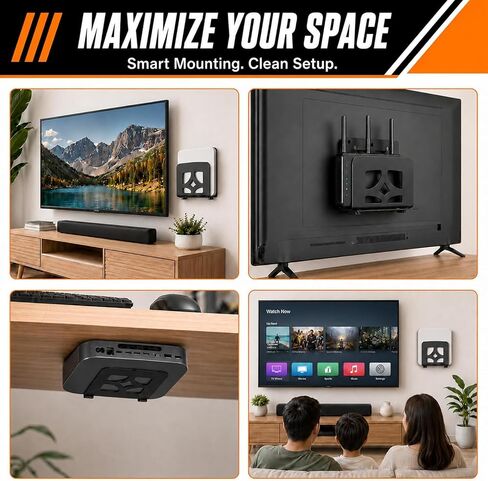Adjustable Small Device Wall Mount or VESA Mount Holder, Metal Box Bracket in Kuwait