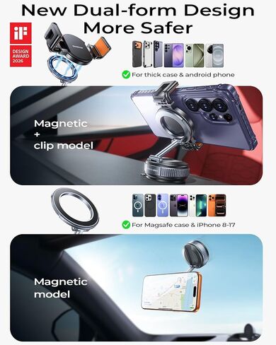 DIMONCOAT【Upgraded Vacuum Magnetic Phone Holders for Your Car for Magsafe in Kuwait