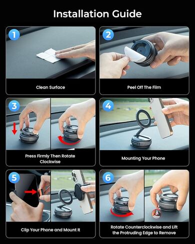 DIMONCOAT【Upgraded Vacuum Magnetic Phone Holders for Your Car for Magsafe in Kuwait