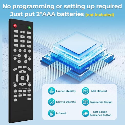 Replacement Universal Element TV Remote - No Programming Required in Kuwait