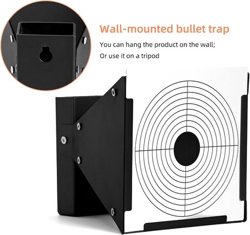 Gun Trap Target with 100pcs Paper, Bullet Catcher Shooting Target Wall-Mounted for Airgun, Airsoft, BB Gun in Kuwait