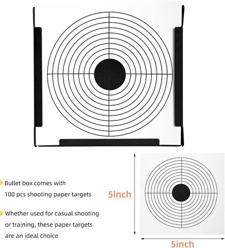 Gun Trap Target with 100pcs Paper, Bullet Catcher Shooting Target Wall-Mounted for Airgun, Airsoft, BB Gun in Kuwait