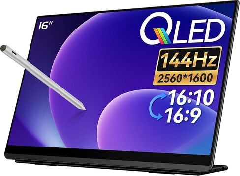 EHOMEWEI X2 Air 2.5K Portable Dual Touchscreen Monitor with Stylus Pen 90Hz 14.2“*2 IPS 2520 * 1680, 400 Nit Brightness, 100% sRGB, for Office/Home/Travel, for Mac/Laptop/Smartphone Extender Screen in Kuwait