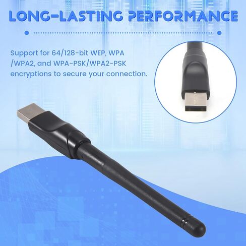 RT5370 Wireless Card Portable 2.4G 150Mbps USB WiFi Adapter WiFi Antenna USB WiFi Receiver for PC and TV Box Easy Install Easy to Use in Kuwait