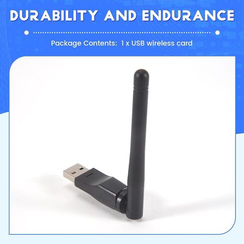 RT5370 Wireless Card Portable 2.4G 150Mbps USB WiFi Adapter WiFi Antenna USB WiFi Receiver for PC and TV Box Easy Install Easy to Use in Kuwait