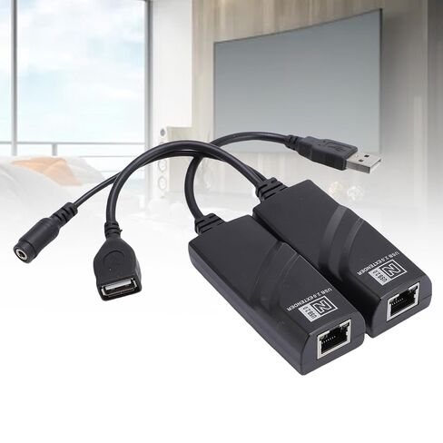 ASHATA 100m USB Extender, Stable Signal USB to Ethernet Adapter Over CAT5 CAT5E CAT6 Network Cable for PC Printer Scanner Keyboard Mouse Camera (1) in Kuwait