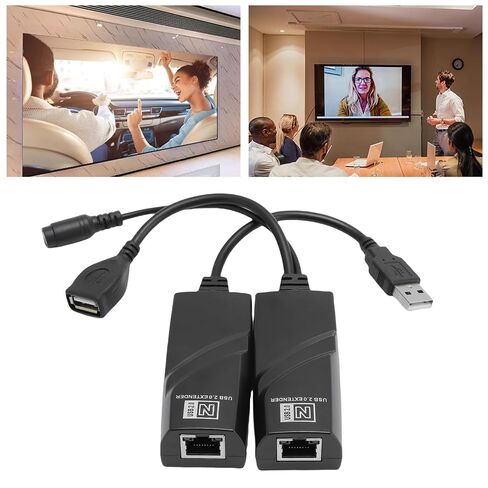 ASHATA 100m USB Extender, Stable Signal USB to Ethernet Adapter Over CAT5 CAT5E CAT6 Network Cable for PC Printer Scanner Keyboard Mouse Camera (1) in Kuwait