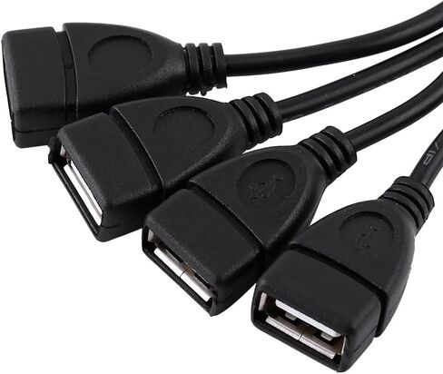 4 - Port USB 2.0 to RJ45 Ethernet Extension Adapter Cable, USB Network Extender for Long - Distance USB Devices up to 50M, Compatible with Cat5 Cat5e Cat6 Cables in Kuwait