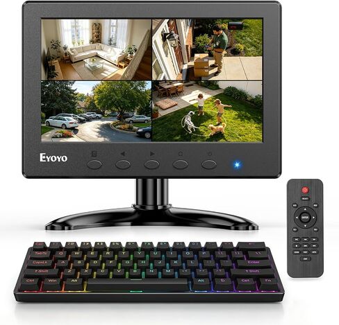 Eyoyo 7-inch HD Mini Monitor & Wired Compact 60% Mechanical Keyboard Combo in Kuwait