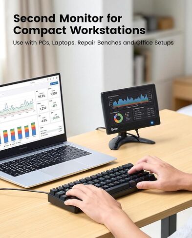 Eyoyo 7-inch HD Mini Monitor & Wired Compact 60% Mechanical Keyboard Combo in Kuwait
