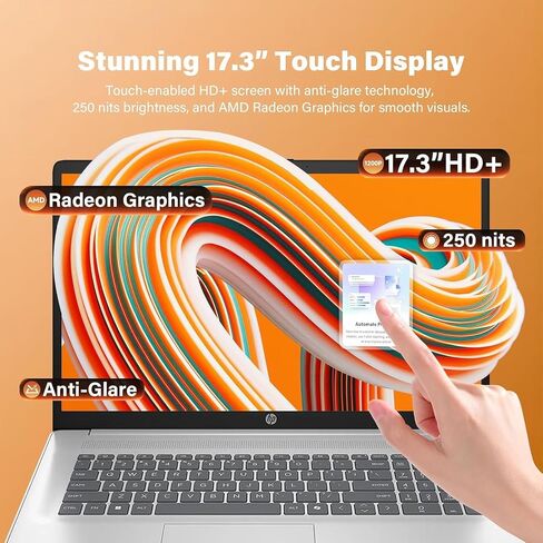 HP 17-inch Touchscreen Business Laptop, AMD Ryzen 5 7430U, 128GBRAM 8TB SSD in Kuwait