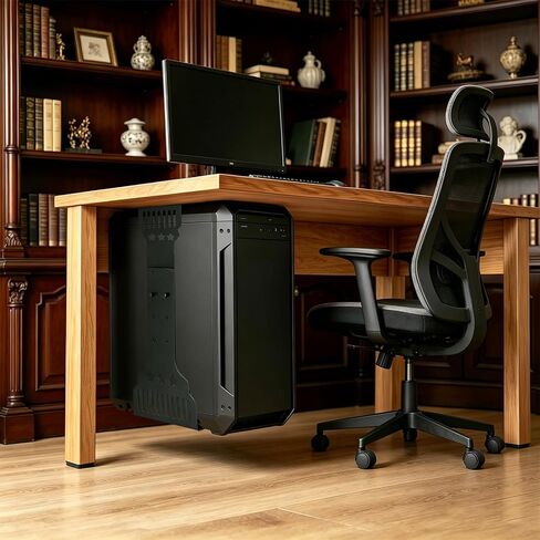 Under Desk PC Mount, Adjustable Computer Tower Mount for 7.9"-13.4" Wide Cases, Heavy Duty CPU Holder Supports up to 77 lbs, Under Desk Computer Case Bracket for Gaming PC, Office, Home and Laboratory in Kuwait