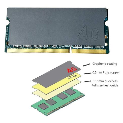 Laptop Memory Heatsink Plate Plated Pure Copper Gaming Notebook Cooling Vest Radiator Memory Radiator Laptop CPU Cooling Fan Heatsink Radiator Holder Base Bracket Case Rack Sucker CPU in Kuwait