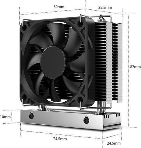 hejhncii CPU Radiator for 2280 for M.2 SSD Air Cooler Radiators CNC Heat Pipe for W Silicone Thermal Pads Heatsink CPU Cooler in Kuwait