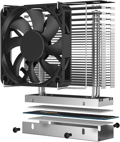 hejhncii CPU Radiator for 2280 for M.2 SSD Air Cooler Radiators CNC Heat Pipe for W Silicone Thermal Pads Heatsink CPU Cooler in Kuwait