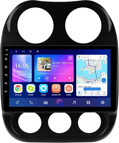 Android 14 Stereo Car Radio Upgrade for Jeep Compass Patriot (2011-2017), 8Core 4G+64G GPS Navigation with 10.1inch QLED Touchscreen Carplay | Android Auto Bluetooth EQ USB Car Tablet in Kuwait