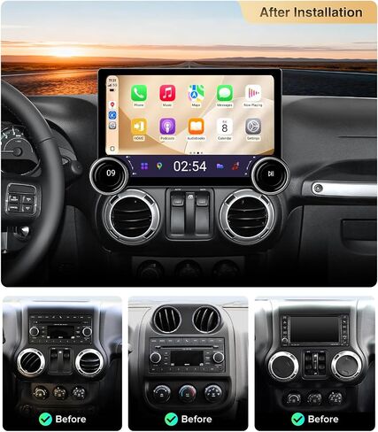 11.5" CarPlay Radio for Jeep Wrangler JK 07-18 & Ram 09-12 in Kuwait
