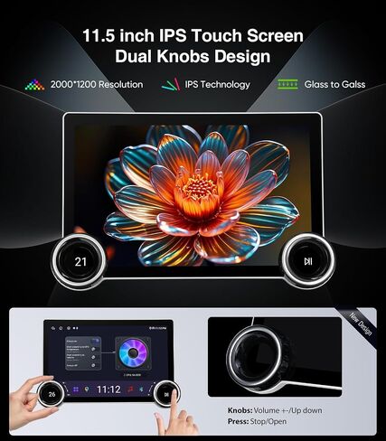 11.5" CarPlay Radio for Jeep Wrangler JK 07-18 & Ram 09-12 in Kuwait