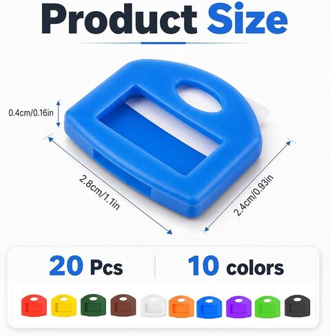 20 Pcs Key Markers Tags, Key Identifier Silicone with Labels in Kuwait