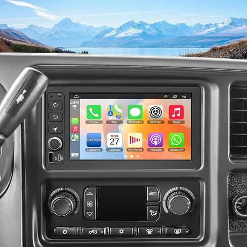 8 Core Android 15 Car Radio for Chevrolet Chevy Silverado 1500/2500/3500 2003-2006, Tahoe 2003-2006, GMC Sierra 2003-2006, Yukon 2004-2006, 7'' Stereo with Carplay&Android Auto|5G WiFi|1080P Camera in Kuwait