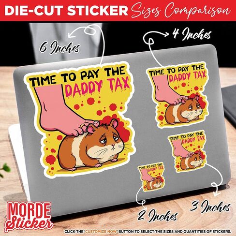 (3Pcs-2") Time to Pay Daddy Tax Sticker Inspired Bookish Reader Lover Die-Cut Waterproof Vinyl Sticker for Laptop Water Bottle Phone Tumbler Decal Stuff Gifts 2 Inches in Kuwait