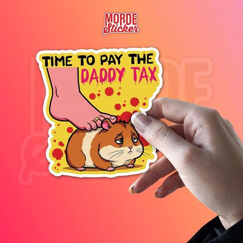 (3Pcs-2") Time to Pay Daddy Tax Sticker Inspired Bookish Reader Lover Die-Cut Waterproof Vinyl Sticker for Laptop Water Bottle Phone Tumbler Decal Stuff Gifts 2 Inches in Kuwait