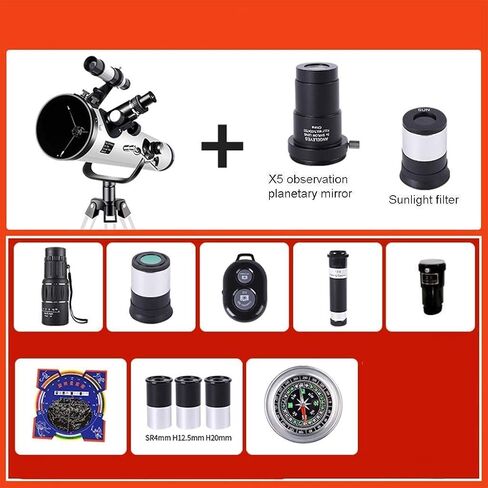 Portable Refractor Telescope telescopes for Adults Astronomy Telescope for Kids and Beginners with Tripod telescopes for Astronomy (Color : Package 3) (Package 3) in Kuwait