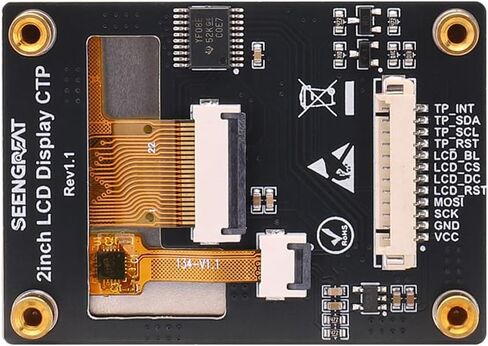2inch IPS Capacitive Touch LCD Module, 240x320 ST7789P3 SPI Display with CST816D I2C Touch, TF Card Slot, 3.3V/5V for Raspberry Pi Pico Arduino ESP32 in Kuwait