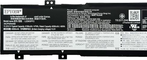 L22M3PF2 Laptop Battery 47Wh L22C3PF2 L22B3PF2 L22D3PF2 L22X3PF2 in Kuwait