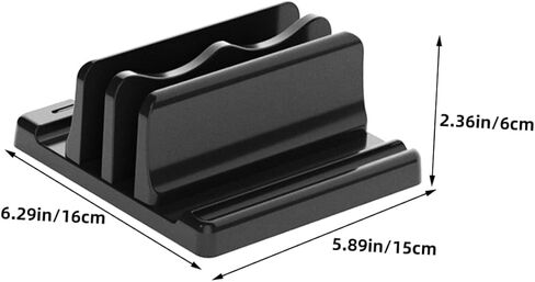 Vertical Laptop Stand with Adjustable Dock Book Organizer for Desk Desktop Holder for Reading Efficient Space Management Polished Surface Design in Kuwait