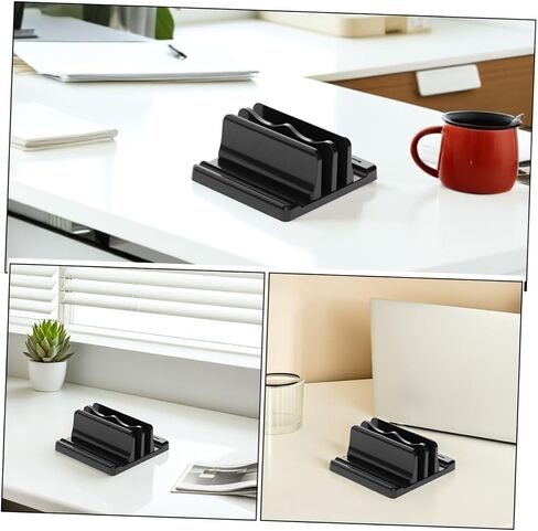 Vertical Laptop Stand with Adjustable Dock Book Organizer for Desk Desktop Holder for Reading Efficient Space Management Polished Surface Design in Kuwait