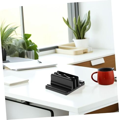 Vertical Laptop Stand with Adjustable Dock Book Organizer for Desk Desktop Holder for Reading Efficient Space Management Polished Surface Design in Kuwait