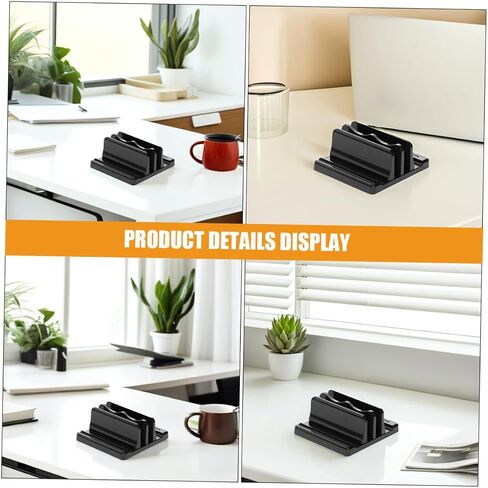 Vertical Laptop Stand with Adjustable Dock Book Organizer for Desk Desktop Holder for Reading Efficient Space Management Polished Surface Design in Kuwait