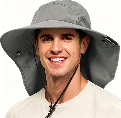 Tirrinia Neck Flap Fishing Safari Cap for Men in Saudi Arabia