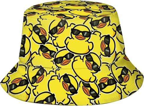 Funny Duck Bucket Hat Fisherman Hat Beach Travel Sun Hat Outdoor Cap for Unisex Men Women in Kuwait