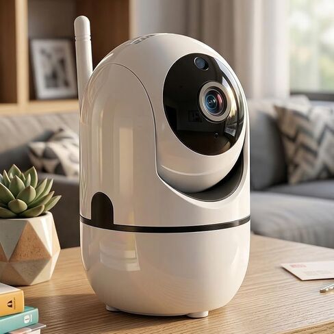 Pan/Tilt Indoor Security Camera, 2.4G WiFi Indoor Cameras Wireless for Home Security, Motion Sensor & Night Vision, 2-Way Audio, TF/Cloud Storage in Kuwait