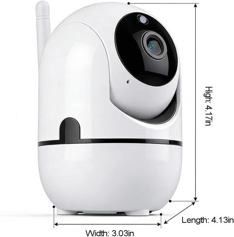 Pan/Tilt Indoor Security Camera, 2.4G WiFi Indoor Cameras Wireless for Home Security, Motion Sensor & Night Vision, 2-Way Audio, TF/Cloud Storage in Kuwait