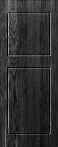 2 Panel 30 in. x 96 in. Wood Black Barn Sliding Door with Hardware kit in Kuwait