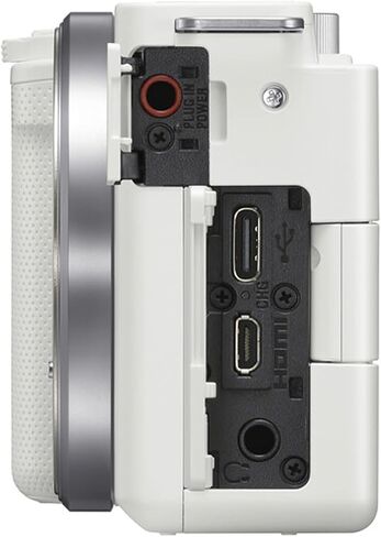 Sony ZV-E10 (White) Mirrorless Camera with 16-50mm Lens + 64GB Memory + Case+ Steady Grip Pod + Filters + 2X Batteries + More (30pc Bundle) in Kuwait